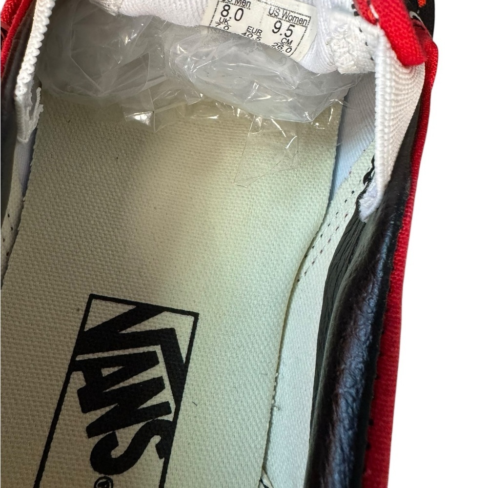 Vans Red and Black B Slip Ons - Picture 9 of 9